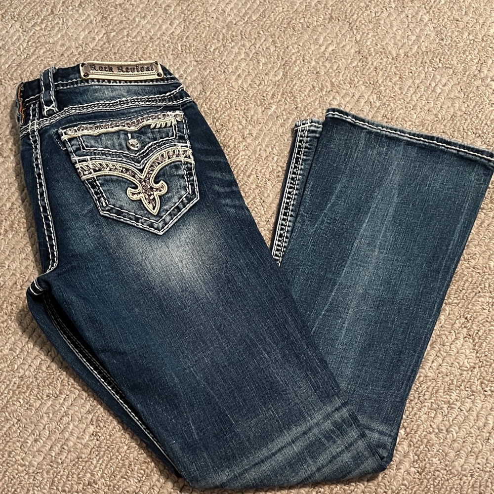 Rock Revival Women's Dark Blue Boot Cut Jeans